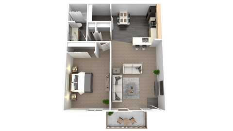 a floor plan of a two bedroom apartment with two bathrooms and a balcony